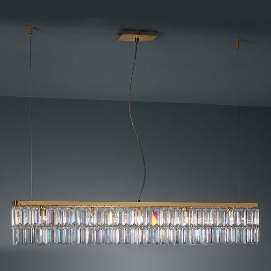 Kolarz 314.87.3 - Lampadario di cristallo a sospensione PRISMA 7xG9/25W/230V 24K oro