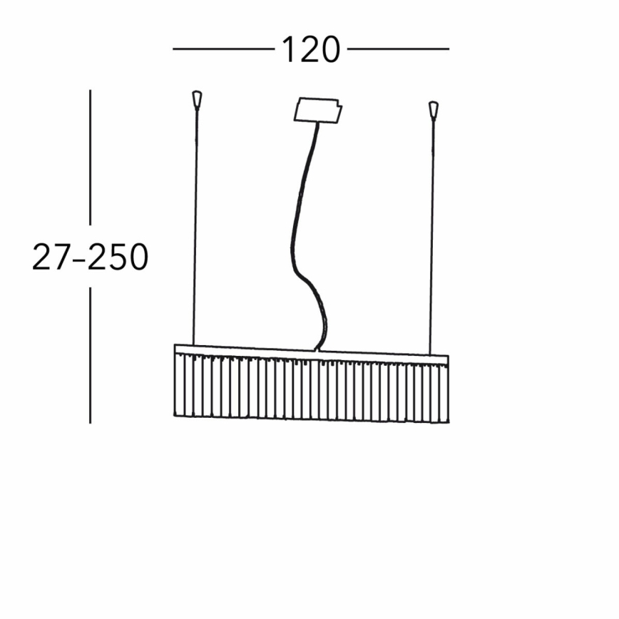 Kolarz 314.87.5 - Lampadario di cristallo a sospensione PRISMA 7xG9/25W/230V cromo lucido