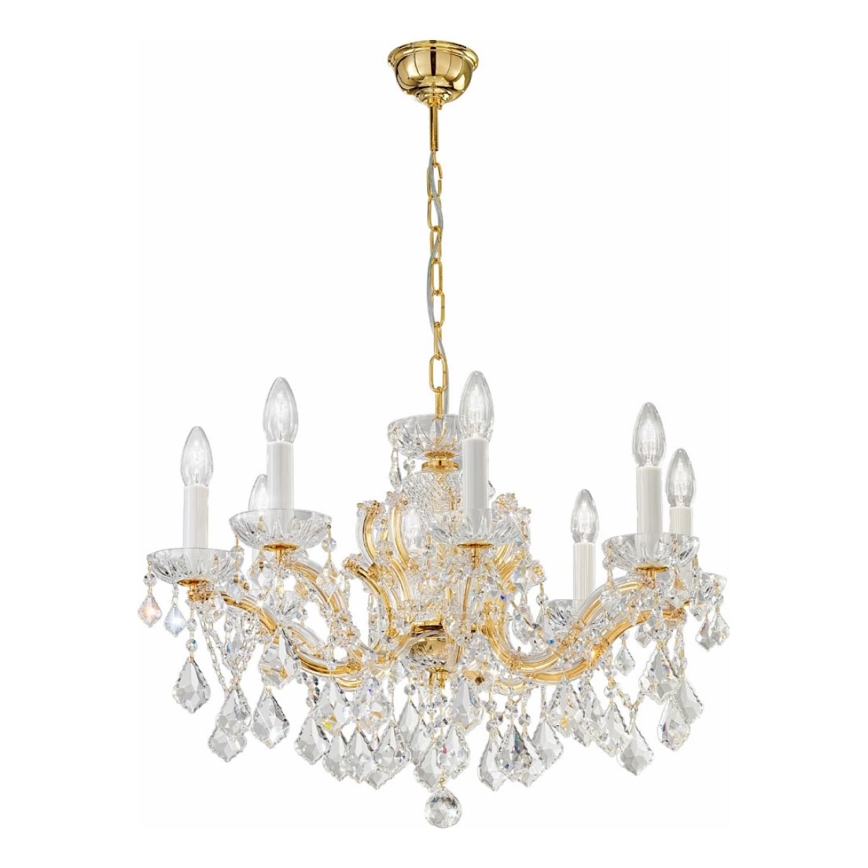 Kolarz 3149.88.3.KoT - Lampadario di cristallo a sospensione con catena MARIA LOUISE 8xE14/40W/230V 24K oro