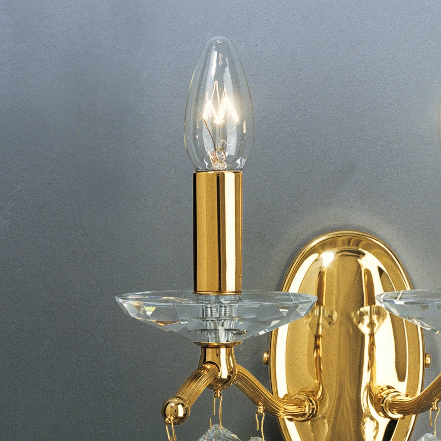 Kolarz 3234.62.3.KoT - Applique murale en cristal CARMEN, 2xE14/60W/230V, finition en or 24K
