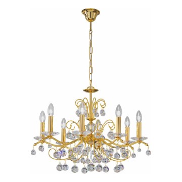 Kolarz 3234.88.3.KoT - Kristall-Kronleuchter an Kette CARMEN 8xE14/60W/230V 24K Gold