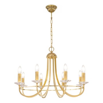 Kolarz 330.88.8C - Kristall-Hängeleuchte an Kette IMPERIAL 8xE14/60W/230V golden