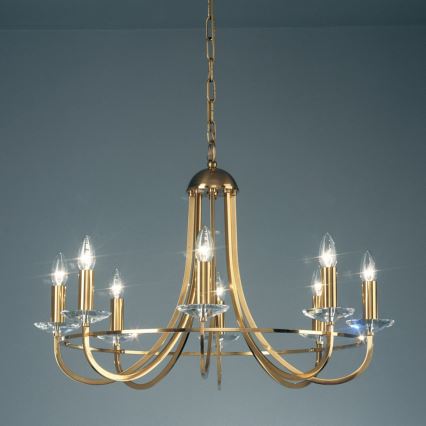 Kolarz 330.88.8C - Kristall-Hängeleuchte an Kette IMPERIAL 8xE14/60W/230V golden