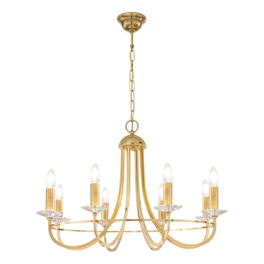 Kolarz 330.88.8C - Lampadario di cristallo a sospensione con catena IMPERIAL 8xE14/60W/230V oro