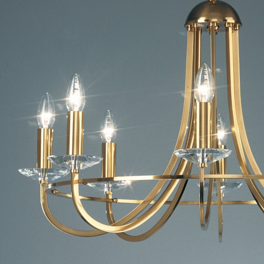 Kolarz 330.88.8C - Lampadario di cristallo a sospensione con catena IMPERIAL 8xE14/60W/230V oro