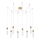Kolarz 6009.30830 - Lampadario a sospensione con filo RAGGIO 8xE14/25W/230V ragno 24K oro
