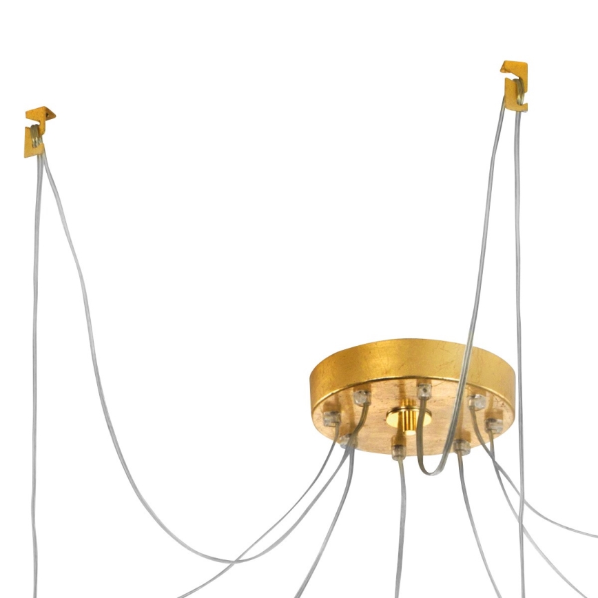 Kolarz 6009.30830 - Lampadario a sospensione con filo RAGGIO 8xE14/25W/230V ragno 24K oro
