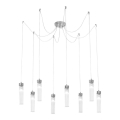 Kolarz 6009.30850 - Lampadario a sospensione con filo RAGGIO 8xE14/25W/230V ragno argento