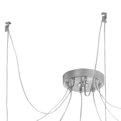 Kolarz 6009.30850 - Lampadario a sospensione con filo RAGGIO 8xE14/25W/230V ragno argento