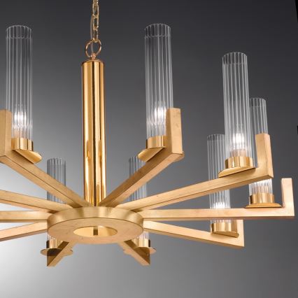 Kolarz 6009.81030 - Lampadario su catena RAGGIO 10xE14/25W/230V 24K oro
