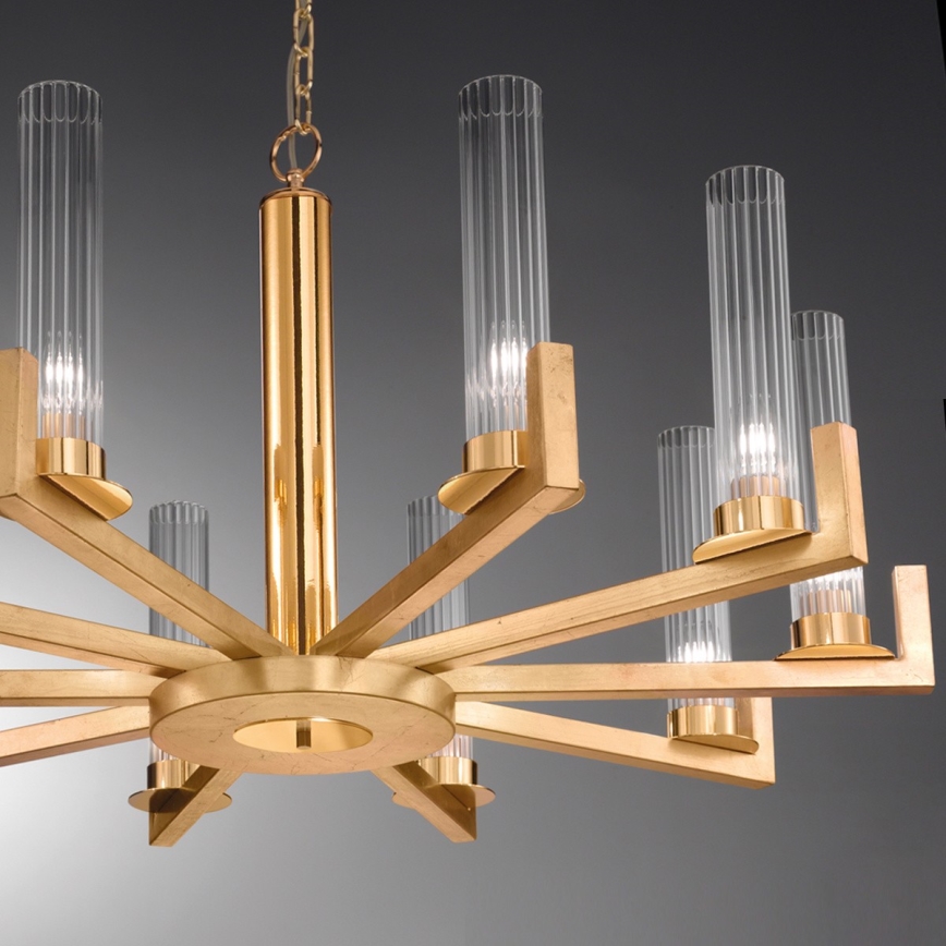 Kolarz 6009.81030 - Lampadario su catena RAGGIO 10xE14/25W/230V 24K oro