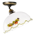 Kolarz 731.10.114 - Aufbauleuchte NONNA 1xE27/75W/230V Ø 30 cm Weinrot/Erdbeerrot