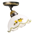 Kolarz 731.10.116 - Aufgesetzte Deckenleuchte NONNA 1xE27/75W/230V Ø 20 cm mit Zitronenmotiv