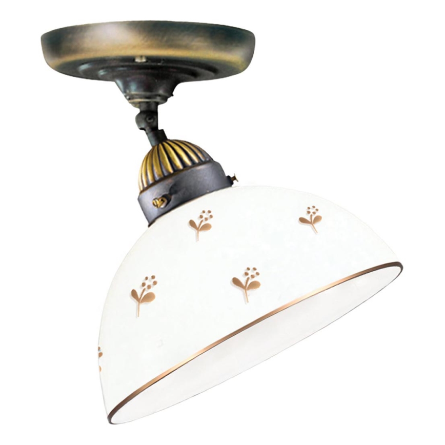 Kolarz 731.10.170 - Plafonnier affleurant NONNA 1xE27/75W/230V Ø 20 cm, décor floral, finition or rose