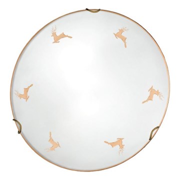 Kolarz 731.11.4.150 - Lampada da parete NONNA 1xE27/60W/230V Ø 30 cm a tema cervo in oro rosa