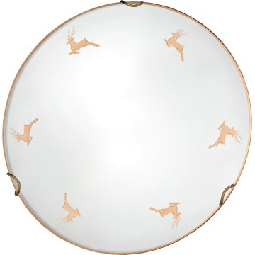 Kolarz 731.11.4.150 - Wandleuchte NONNA 1xE27/60W/230V, Ø 30 cm, mit Hirschmotiv, Roségold