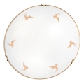Kolarz 731.12.4.150 - Applique NONNA 2xE27/60W/230V Ø 40 cm, finitura rose gold con dettagli a corna di cervo
