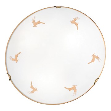 Kolarz 731.12.4.150 - Applique NONNA 2xE27/60W/230V Ø 40 cm, finitura rose gold con dettagli a corna di cervo