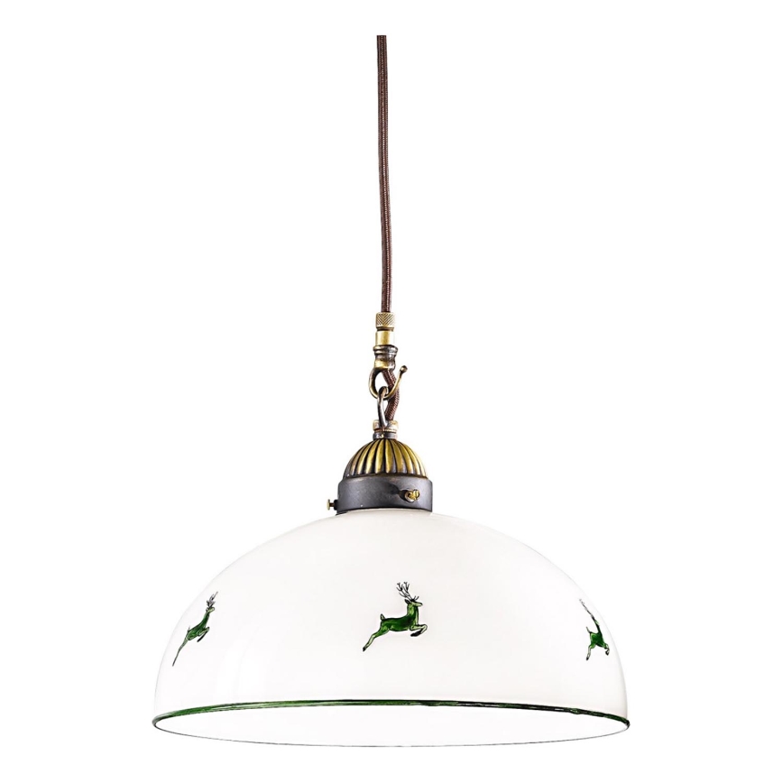 Kolarz 731.30.101 - Suspension filaire NONNA 1xE27/75W/230V d. 30 cm cerf vert