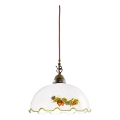 Kolarz 731.30.114 - Suspension sur câble NONNA 1xE27/75W/230V Ø 30 cm bordeaux/fraise