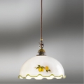 Kolarz 731.30.116 - Suspension sur câble NONNA 1xE27/75W/230V Ø 20 cm à motif citrons