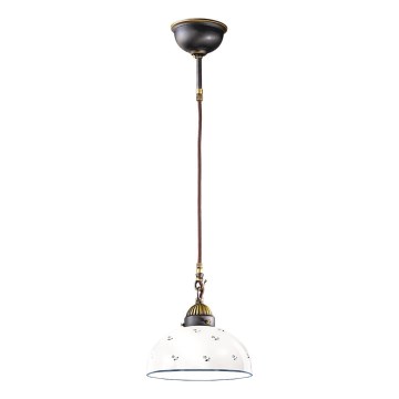 Kolarz 731.30.24 - Lampadario a sospensione con filo NONNA 1xE27/75W/230V diametro 30 cm blu