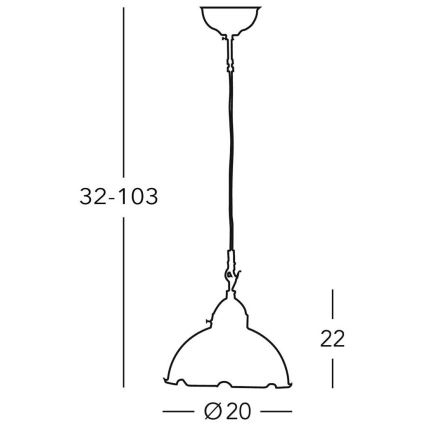 Kolarz 731.30.53 - Lampadario su filo NONNA 1xE27/75W/230V