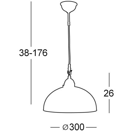 Kolarz 731.30.74 - Pendelleuchte NONNA mit Kabelaufhängung 1xE27/75W/230V, weiß