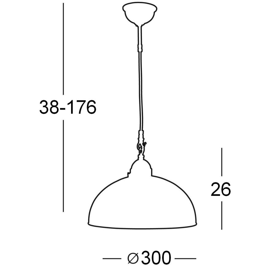 Kolarz 731.30.74 - Suspension sur câble NONNA 1xE27/75W/230V blanche