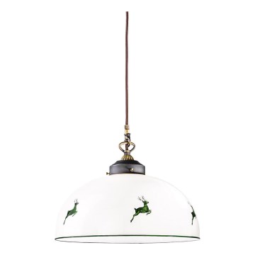 Kolarz 731.32.102 - Suspension filaire NONNA 1xE27/75W/230V d. 36 cm cerf vert