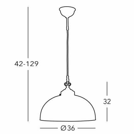 Kolarz 731.32.102 - Suspension filaire NONNA 1xE27/75W/230V d. 36 cm cerf vert
