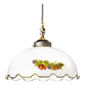Kolarz 731.32.115 - Pendelleuchte an Stahlseil NONNA 1xE27/75W/230V Ø 36 cm Weinrot/Erdbeerrot