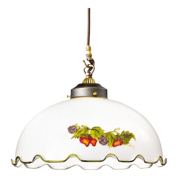 Kolarz 731.32.115 - Pendelleuchte an Stahlseil NONNA 1xE27/75W/230V Ø 36 cm Weinrot/Erdbeerrot