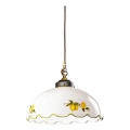 Kolarz 731.32.118 - Suspension sur câble NONNA 1xE27/75W/230V Ø 36 cm à motif de citrons