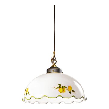 Kolarz 731.32.118 - Suspension sur câble NONNA 1xE27/75W/230V Ø 36 cm à motif de citrons