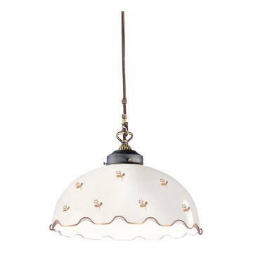 Kolarz 731.32.162 - Hängeleuchte mit Stahlseil NONNA 1xE27/75W/230V Ø 36 cm Blumenmotiv Roségold