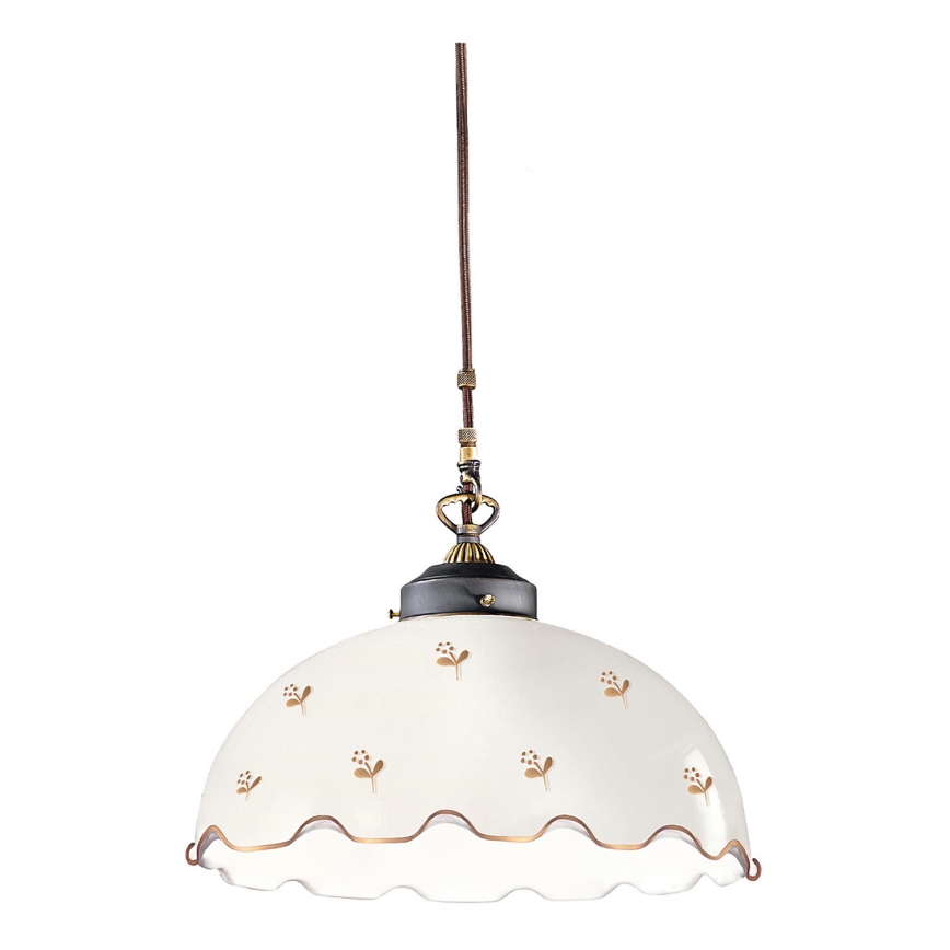 Kolarz 731.32.162 - Hängeleuchte mit Stahlseil NONNA 1xE27/75W/230V Ø 36 cm Blumenmotiv Roségold