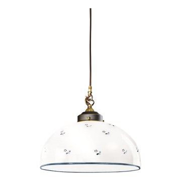 Kolarz 731.32.19 - Lampadario a sospensione con filo NONNA 1xE27/75W/230V diametro 36 cm blu