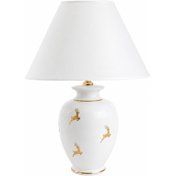 Kolarz 731.70W.150 - Lampe de table NONNA 1xE27/100W/230V, décor cerf blanc/doré