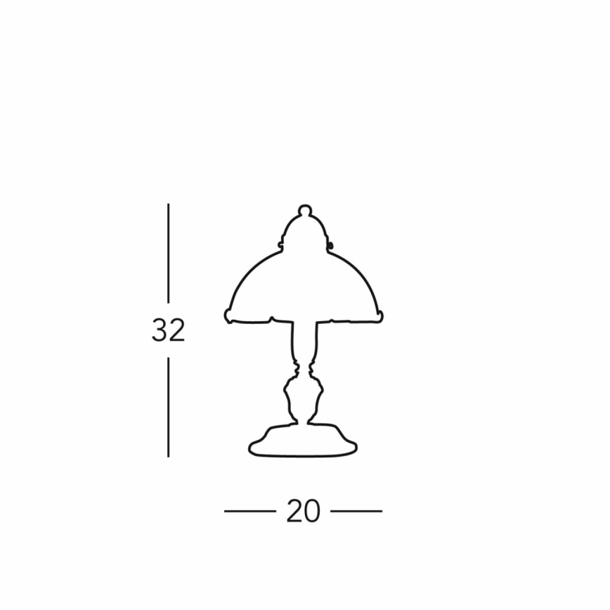 Kolarz 731.73.100 - Lampada da tavolo NONNA 1xE27/75W/230V marrone/cervo verde