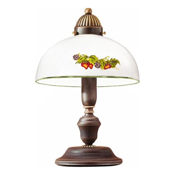 Kolarz 731.73.121 - Tischlampe NONNA 1xE27/75W/230V Weinrot/Erdbeerrot