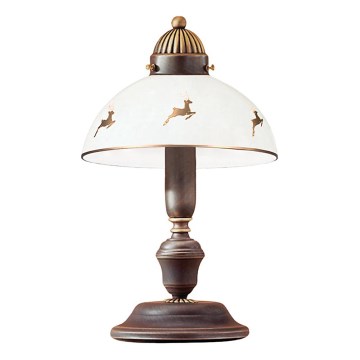 Kolarz 731.73.150 - Lampe de table NONNA 1xE27/75W/230V, motif cerf, finition or rose