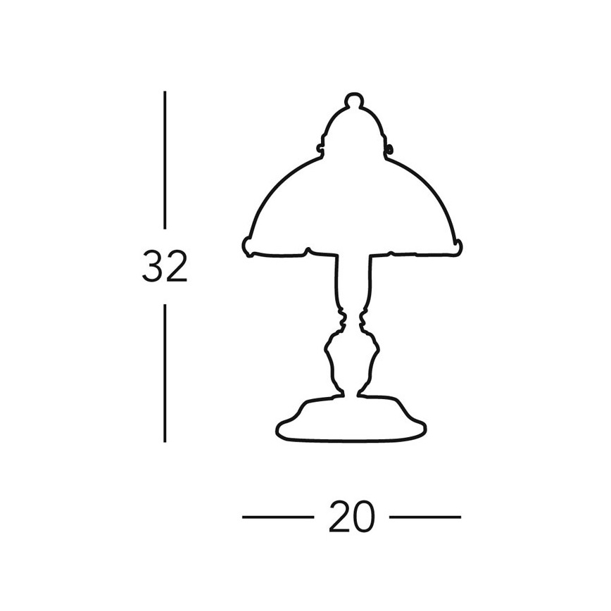 Kolarz 731.73.17 - Lampada da tavolo NONNA 1xE27/75W/230V blu