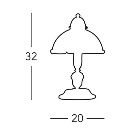 Kolarz 731.73.17 - Tischlampe NONNA 1xE27/75W/230V blau