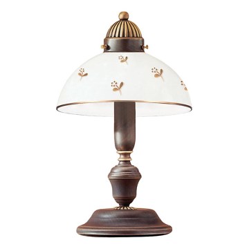 Kolarz 731.73.170 - Lampada da tavolo NONNA 1xE27/75W/230V con motivo floreale, finitura oro rosa