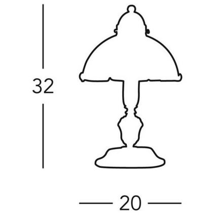 Kolarz 731.73.53 - Lampada da tavolo NONNA 1xE14/60W/230V