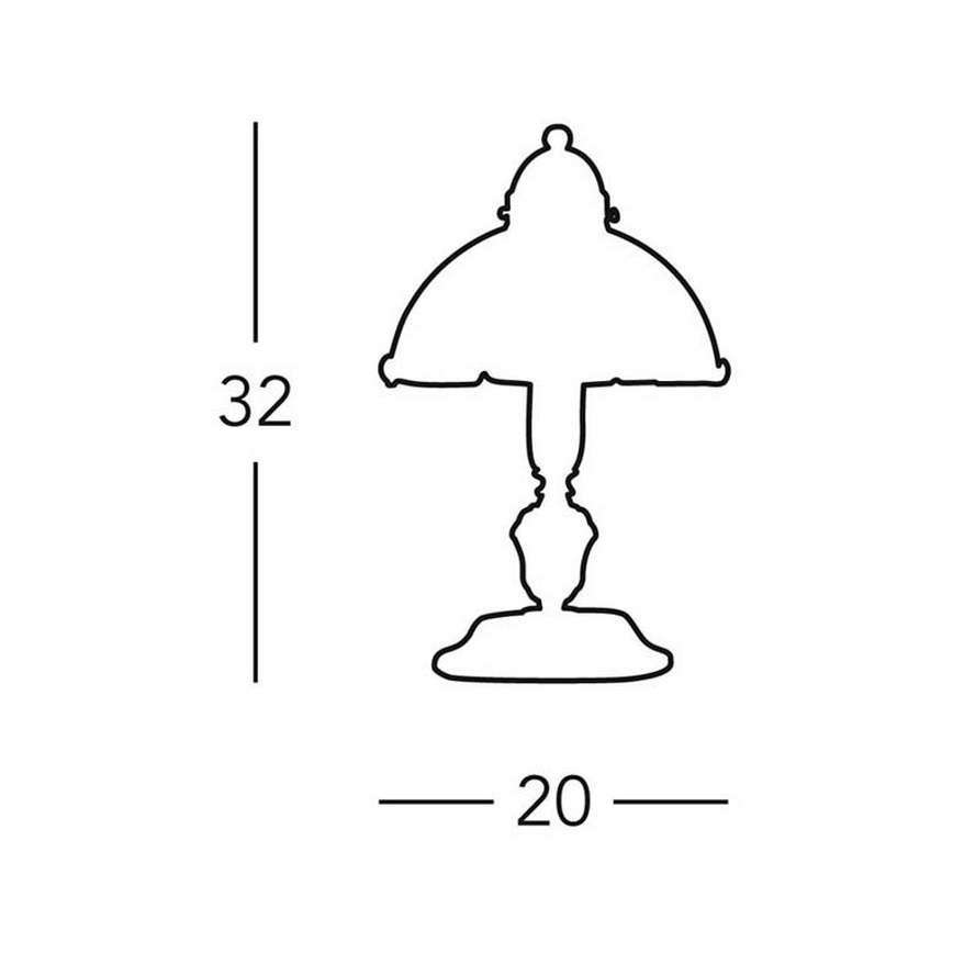 Kolarz 731.73.53 - Lampada da tavolo NONNA 1xE14/60W/230V