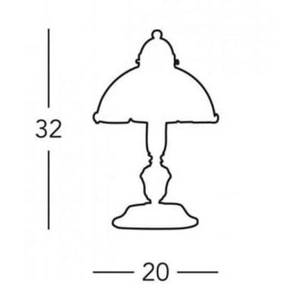 Kolarz 731.73.73 - Lampada da tavolo NONNA 1xE27/75W/230V