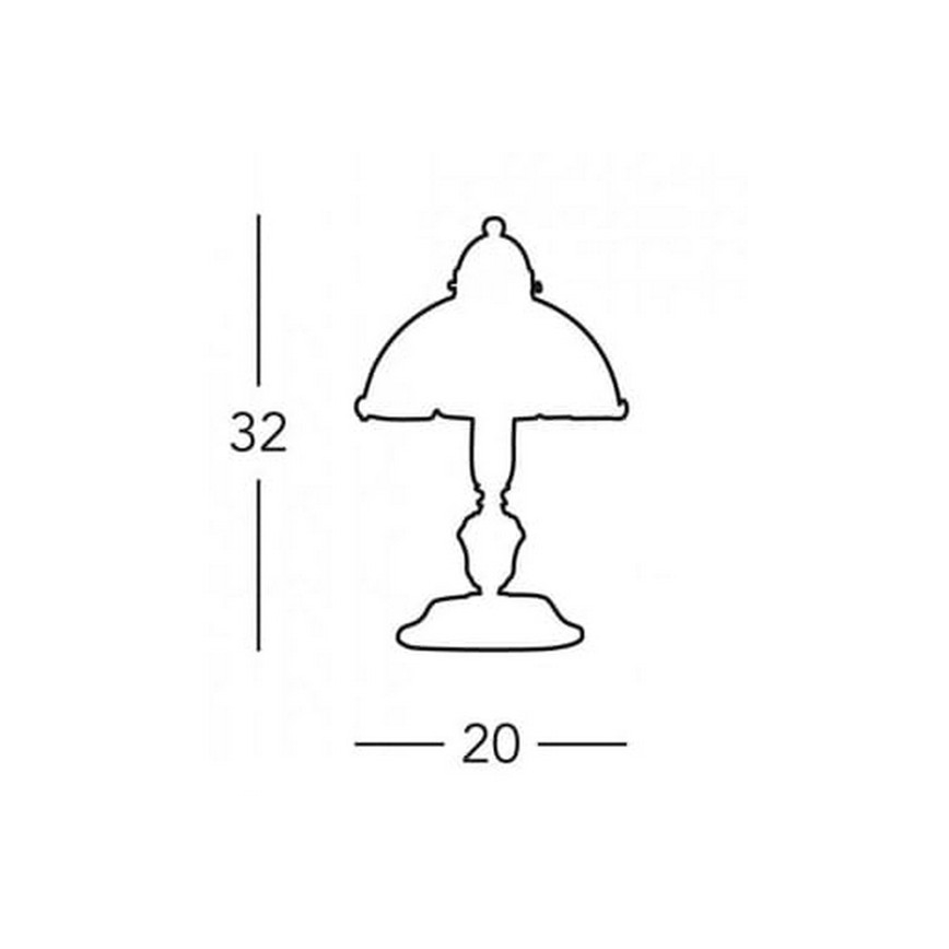 Kolarz 731.73.73 - Lampada da tavolo NONNA 1xE27/75W/230V