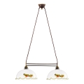Kolarz 731.82.114 - Suspension sur câble NONNA 2xE27/75W/230V bordeaux/fraise